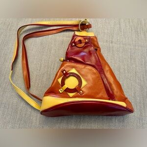 vintage, rare, unique, Cirque du Soleil, triangular backpack/ shoulder Bag